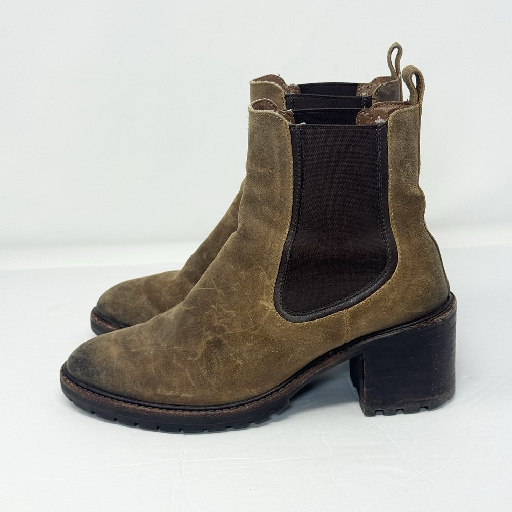 Thursday Boots Womens Chelsea Boot 8.5 Knockout Matte Leather Brown Chunky Block - Picture 5 of 10